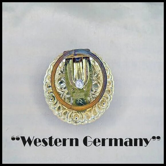 Vintage Scarf Clip Slide for Dress, Hat Western Germany Antique Filigree Finish - Picture 3 of 14